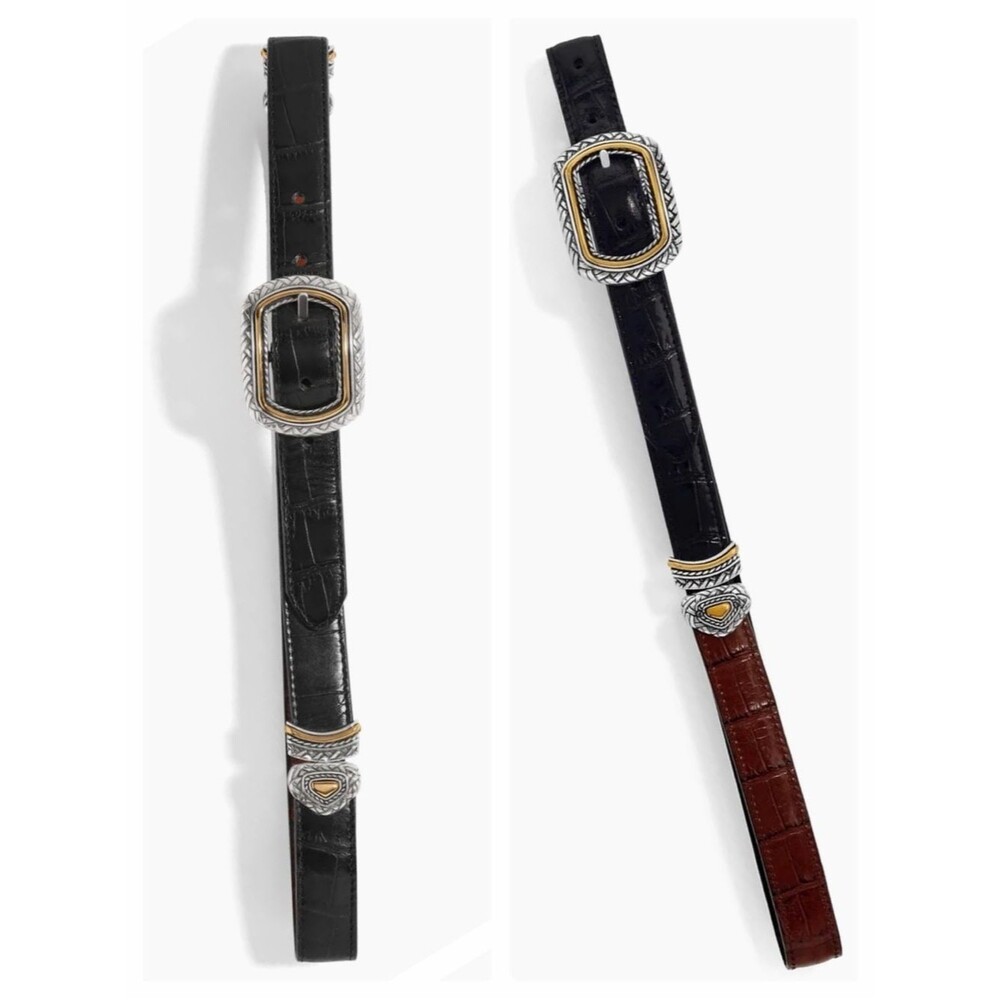 Brighton Marcus Two-Tone Reversible Belt Size M 30